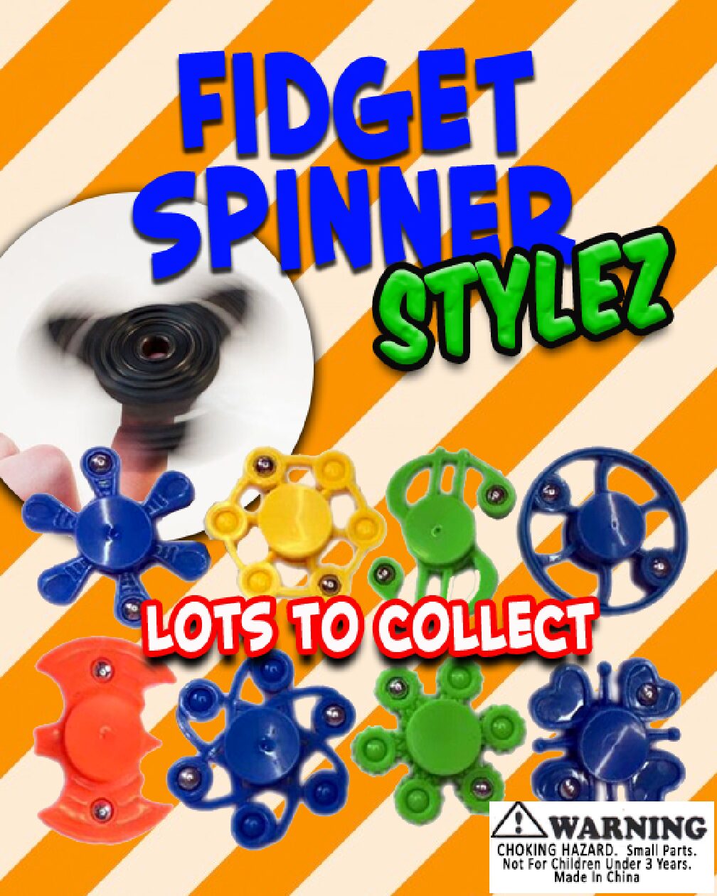 Mini Fidget Spinners (250 units) Toy Vending Supplies
